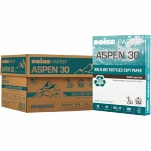Aspen 30 Multi-Use Copy Paper - 92 Brightness - Letter - 215.90 mm x 279.40 mm - 9071.85 g Basis Weight - Non-yellowing Acid-free Fade Resistant - White - 5000 / Carton