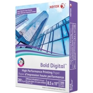 Xerox Bold Digital Printing Paper - White - 100 Brightness - Letter - 215.90 mm x 279.40 mm - 12700.59 g Basis Weight - Smooth - Sustainable Forestry Initiative (SFI) - Uncoated - White - 500 / Ream