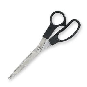 Acme United Lightweight Straight and Bent Scissor - 82.55 mm  Cutting Length  203.20 mm  Overall Length - Stainless Steel - Black - 1 Each