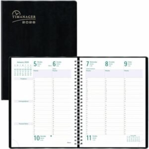 Blueline Timanager 13-Month Weekly Planner  Black
