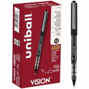 uniball(tm) Vision Rollerball Pens - 0.5 mm  Micro Pen Point - Black Ink - Pigment-based - 1 Each