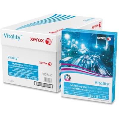 Xerox Business Copy Paper - 92 Brightness - Letter - 215.90 mm x 279.40 mm - 9071.85 g Basis Weight - ColorLok Technology, Jam-free - White - 5000 / Carton